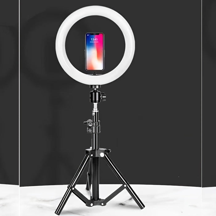 10-calowa lampa pierścieniowa LED ze statywem – Profesjonalne oświetlenie do fotografii i makijażu 1