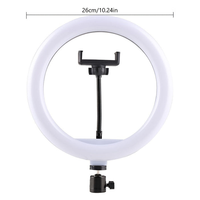 10-calowa lampa pierścieniowa LED ze statywem – Profesjonalne oświetlenie do fotografii i makijażu 2