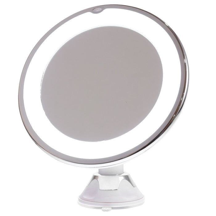 Lustro powiększające LED 10x z obrotem 360° – Idealne do makijażu 3