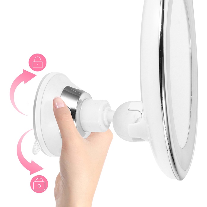 Lustro powiększające LED 10x z obrotem 360° – Idealne do makijażu 4