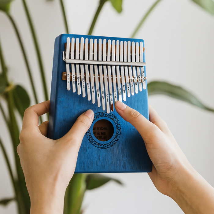 17-klawiszowy fortepian Kalimba – Przenośny instrument muzyczny z drewna i stali 0