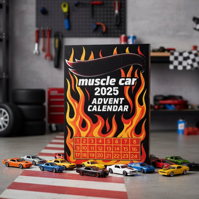 Kalendarz Adwentowy dla Dzieci 2D z 24 Miniaturowymi Samochodami – Idealny na Boże Narodzenie 2026 0