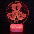 Lampka Nocna LED 3D Illusion Heart z 16 Kolorami – Przyjazna Dzieciom Lampa Nocna do Sypialni z Efektem Iluzji 3D 0