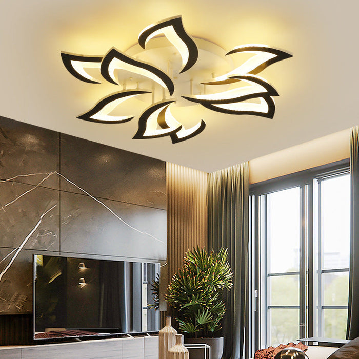 Black / 9 Lamps - D80 x H15cm / Remote-controlled dimmer