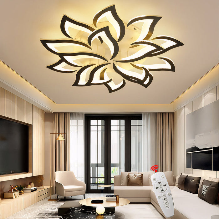 Black / 15 Lamps - D100 x H15cm / Remote-controlled dimmer