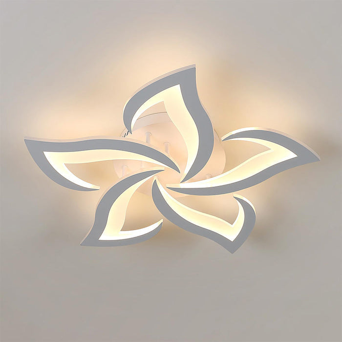 White / 5 Lamps - D66 x H8cm / Warm light