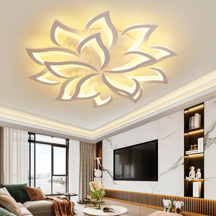 White / 15 Lamps - D100 x H15cm / Remote-controlled dimmer
