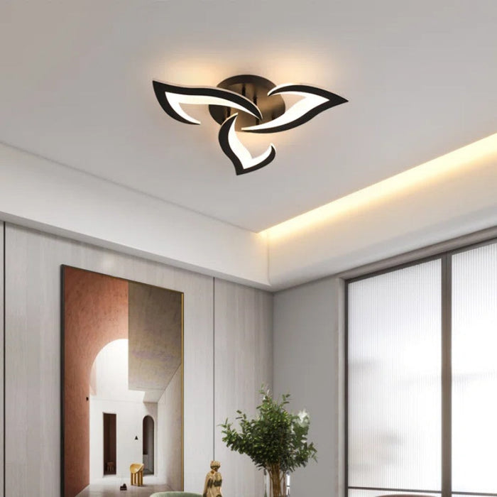 Kwiatowa Lampa Sufitowa LED 55/66 cm do Salonu i Sypialni – Elegancki Design z Wydajnością 3200 Lumenów 3