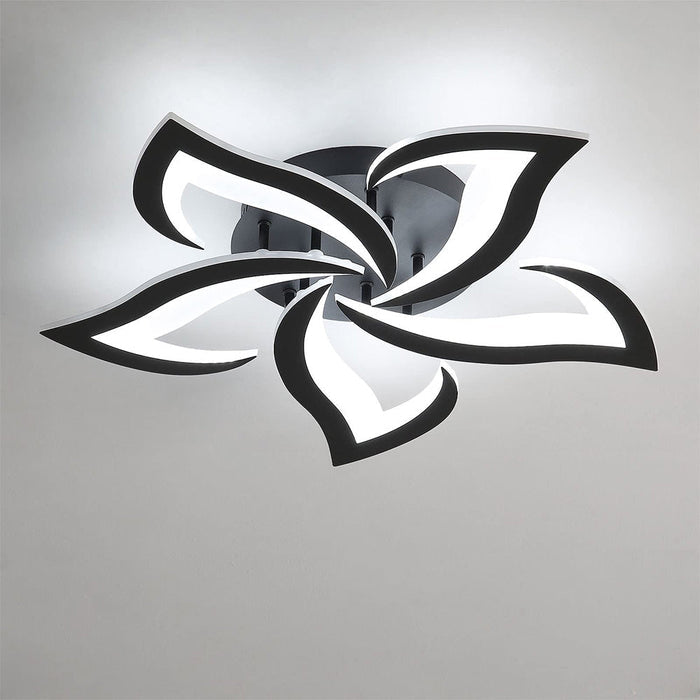 Kwiatowa Lampa Sufitowa LED 55/66 cm do Salonu i Sypialni – Elegancki Design z Wydajnością 3200 Lumenów 4