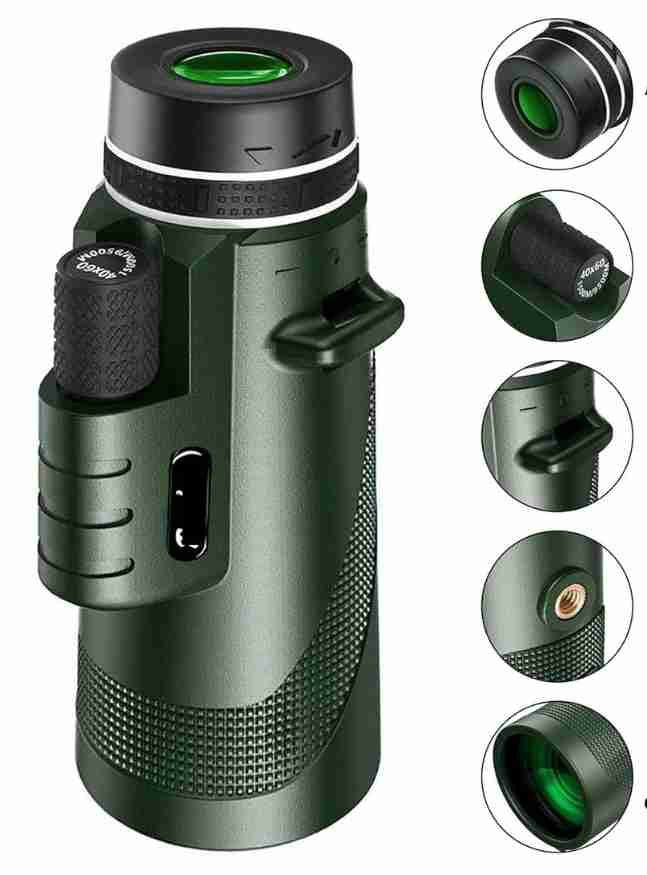 Monokular Ultra-Zoom 600x z Szkłem HD – Lekki Teleskop do Obserwacji, Kompaktowy i Odporny na Warunki Atmosferyczne 6