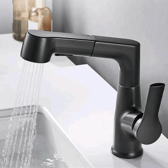 Regulowany Kran Kuchenny z Wyciąganym Wężem 60 cm – Stal Nierdzewna, Nowoczesny Design, Tryby Wypływu Wody 1