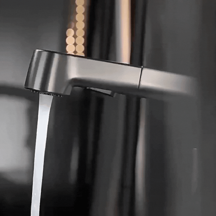 Regulowany Kran Kuchenny z Wyciąganym Wężem 60 cm – Stal Nierdzewna, Nowoczesny Design, Tryby Wypływu Wody 3