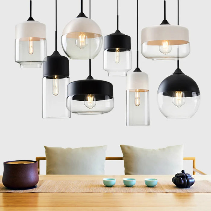 Lampa Wisząca z Ręcznie Dmuchanym Szkłem i Drewnem – Elegancka Lampa Regulowana do Salonu i Jadalni 3