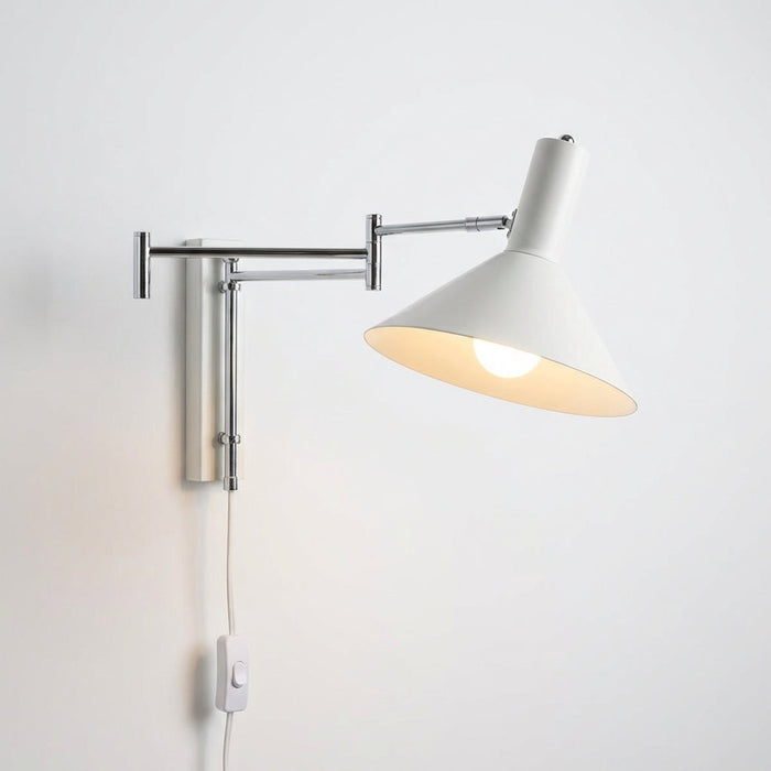 Regulowana lampa ścienna z wtyczką – nowoczesne oświetlenie kinkietowe z metalu do nowoczesnych przestrzeni 7