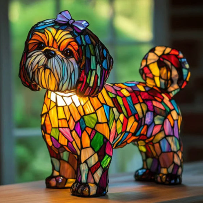 Artystyczna figurka księżniczki z geometrycznym designem i oświetleniem LED, dekoracja z żywicy do now 0