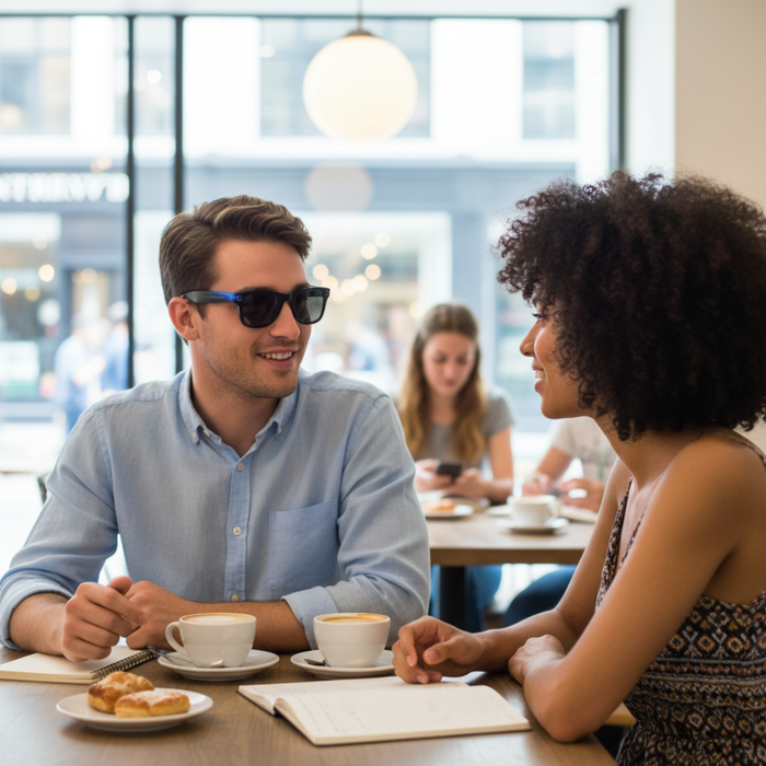 Inteligentne Szkło AI Aurora Cyan z Wbudowanym Aparatem – Nowoczesna Technologia do Domu i Biura 6