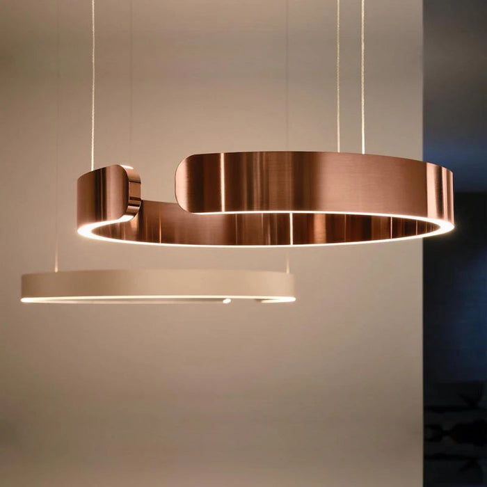 Lampa Wisząca Aurum Circle z Oświetleniem LED – Nowoczesny Design i Eleganckie Wykończenie 3
