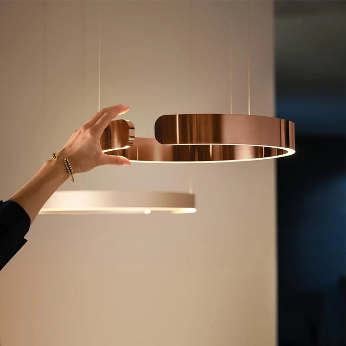 Lampa Wisząca Aurum Circle z Oświetleniem LED – Nowoczesny Design i Eleganckie Wykończenie 4