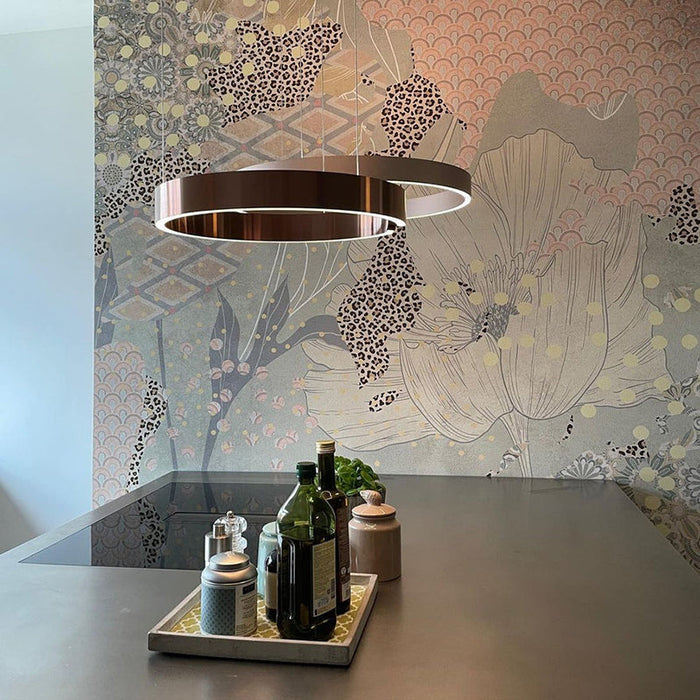 Lampa Wisząca Aurum Circle z Oświetleniem LED – Nowoczesny Design i Eleganckie Wykończenie 5