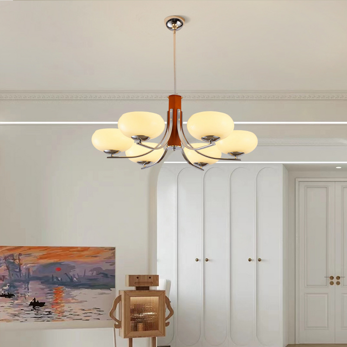 Żyrandol Bauhaus 3/5 Główkami do Salonów i Sypialni – Minimalistyczny Design, Wysokiej Jakości Żelazo i Szkło 2