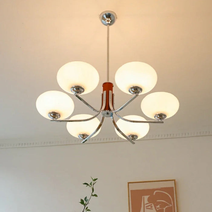 Żyrandol Bauhaus 3/5 Główkami do Salonów i Sypialni – Minimalistyczny Design, Wysokiej Jakości Żelazo i Szkło 4