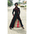 Black 6-Way Convertible& Reversible Surya Hand Frayed Maxi Coat