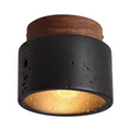 Czarna Lampa Sufitowa Ascend Stone do Salonu – Nowoczesny Design z Naturalnych Materiałów, Oświetlenie LED 0