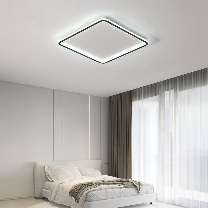 Czarna Lampa Sufitowa LED Geometryczna z Aluminium i Silikonu – Nowoczesna Lampy Sufitowe do Salonu i Sypialni 3