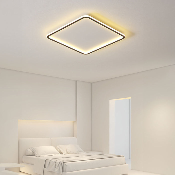 Czarna Lampa Sufitowa LED z Geometrycznym Wzorem – Nowoczesna Lampa Sufitowa do Salonu, Sypialni i Biura 5