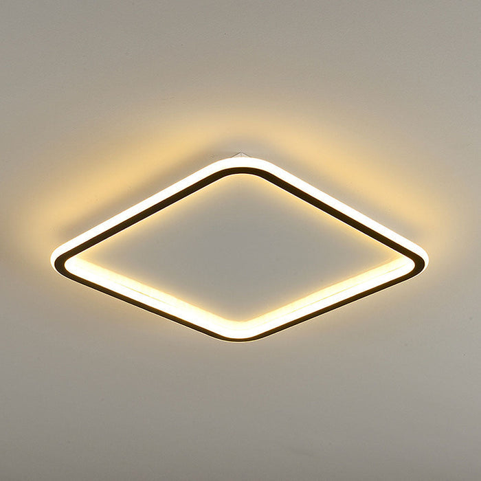 Czarna Lampa Sufitowa LED z Geometrycznym Wzorem – Nowoczesna Lampa Sufitowa do Salonu, Sypialni i Biura 6