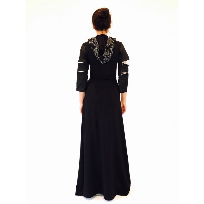 #BOSTON FAVOURITE THINGS Hooded Maxi Dress, 3/4 Zip Sleeved