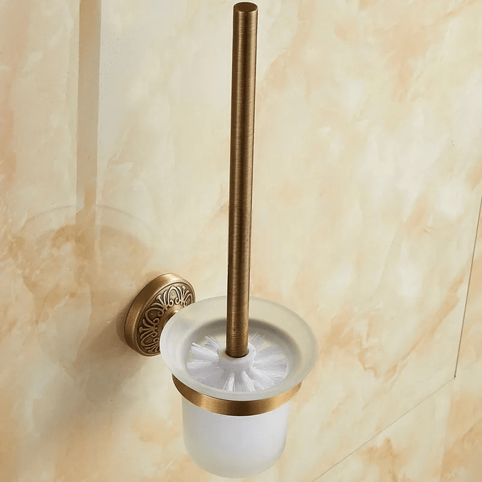 Uchwyt na Szczotkę Toaletową w Kolorze Brązowym – Elegancki Styl Vintage 3