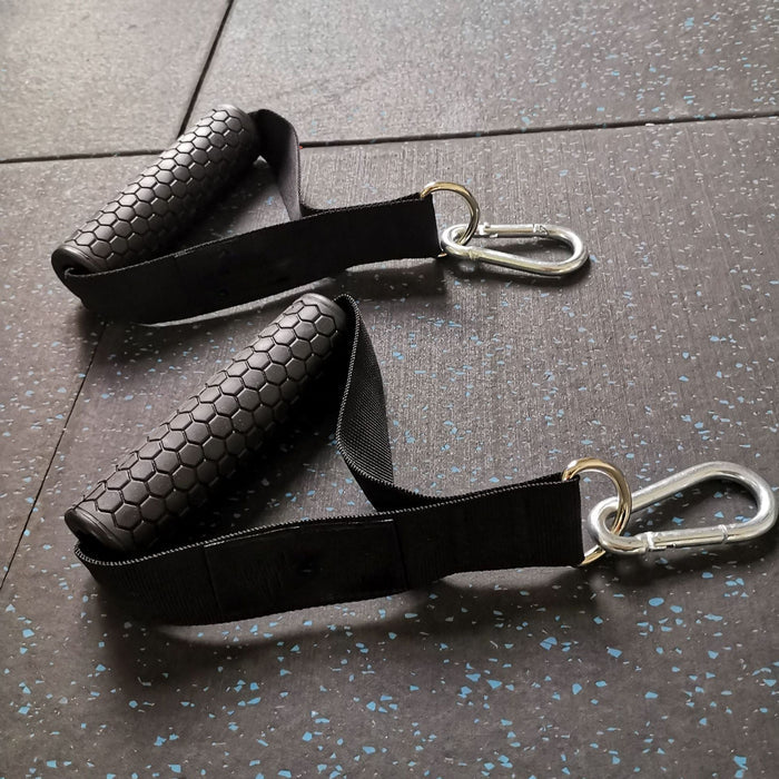 Uchwyty Kablowe do Maszyn Fitness, Antypoślizgowe, Kompaktowe, Czarny, Idealne do Treningu Siłowego 2