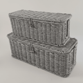 Pudełko z organizerem na kable z pokrywką do przechowywania w domu i biurze – Woven Style Design 0