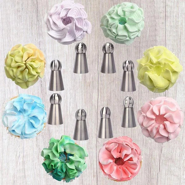 Cake Decorating Kit with Stainless Steel Nozzles and Piping Bags – 8-Piece Set for Cupcakes and Cakes 3