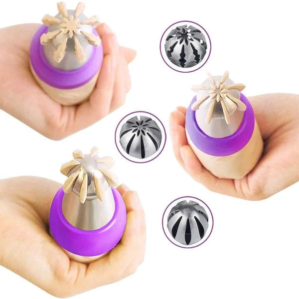Cake Decorating Kit with Stainless Steel Nozzles and Piping Bags – 8-Piece Set for Cupcakes and Cakes 4