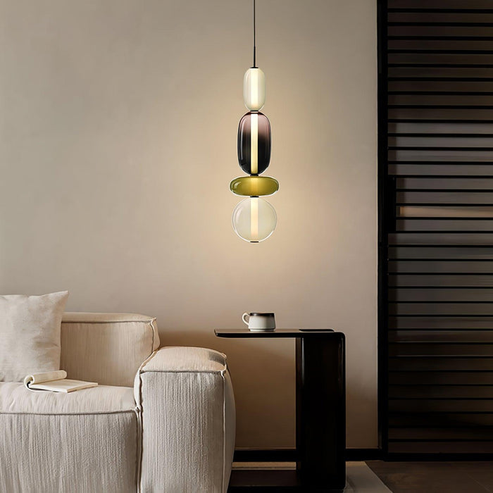 Lampa Wisząca ze Szkła Kandyzowanego – Nowoczesny Design, Różne Rozmiary 3