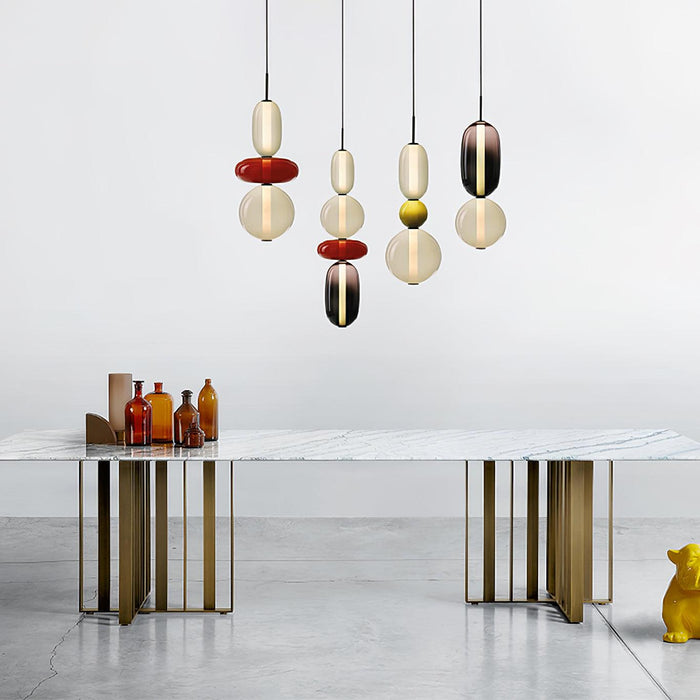 Lampa Wisząca ze Szkła Kandyzowanego – Nowoczesny Design, Różne Rozmiary 6
