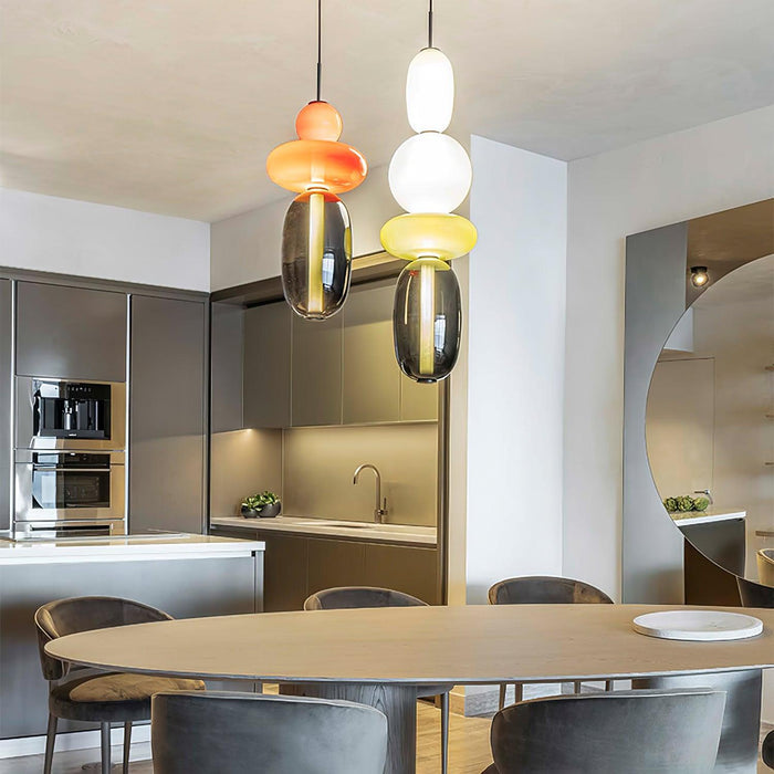 Lampa Wisząca ze Szkła Kandyzowanego – Nowoczesny Design, Różne Rozmiary 7