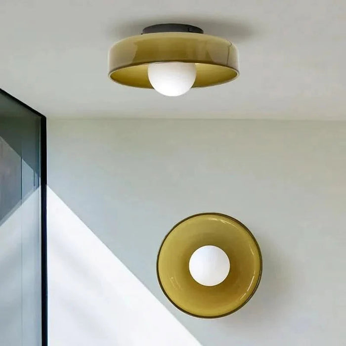 Lampa sufitowa z miękkim oświetleniem – skandynawski design ze szkła do nowoczesnych wnętrz 3