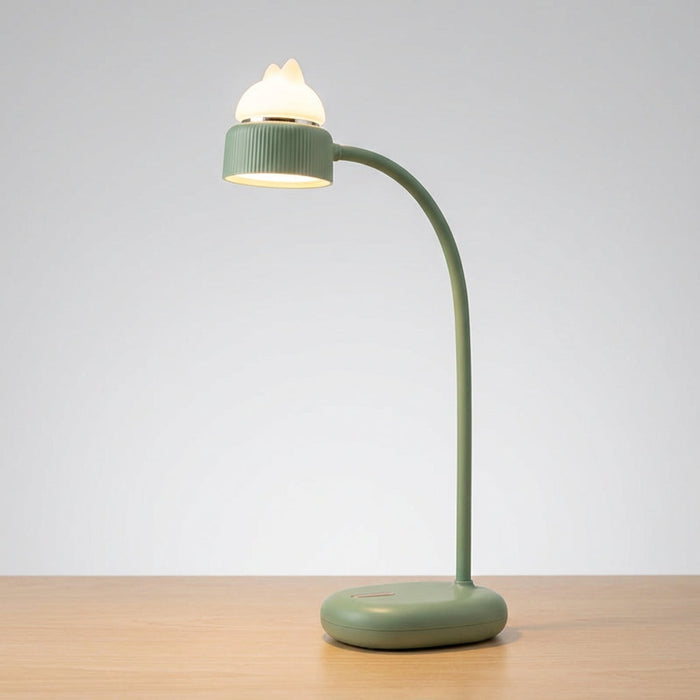 Lampka nocna LED dla dzieci w kształcie kota z dotykowym sterowaniem, ładowana przez USB, emitująca mię 0