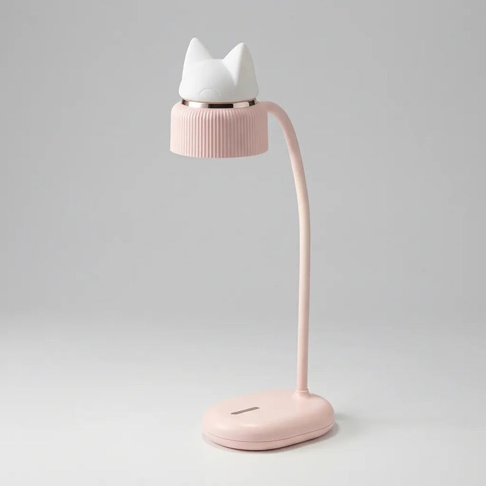 Lampka nocna LED dla dzieci w kształcie kota z dotykowym sterowaniem, ładowana przez USB, emitująca mię 2