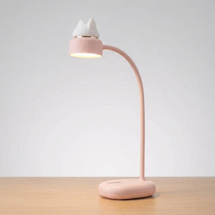Lampka nocna LED dla dzieci w kształcie kota z dotykowym sterowaniem, ładowana przez USB, emitująca mię 4