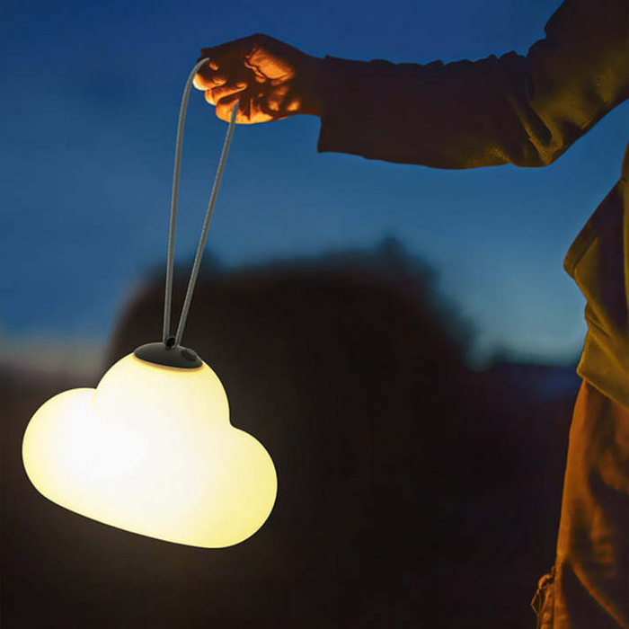 Lampa Ogrodowa LED w Kształcie Chmury – Mlecznobiała, Wodoodporna, Metal/Akryl do Ogrodu 2