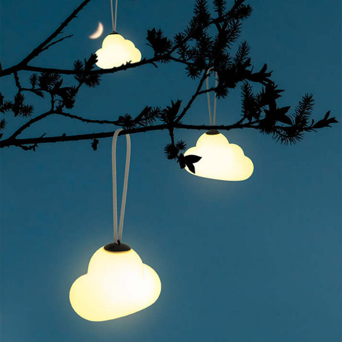 Lampa Ogrodowa LED w Kształcie Chmury – Mlecznobiała, Wodoodporna, Metal/Akryl do Ogrodu 5
