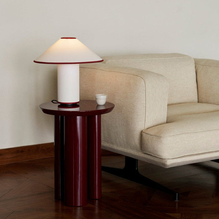 Lampa Stołowa Szklana Colette z Metalowym Wykończeniem – Elegancka Lampa Stołowa do Salonu w Cieplej Barwie 7