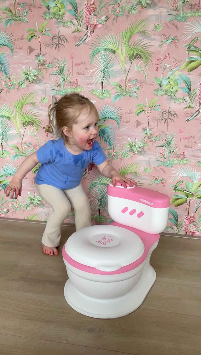 Kompaktowy Trener Nocnikowy z Dźwiękiem Spłukiwania dla Dzieci – Zabawny Design, Łatwy w Użyciu, Materiał PVC 2