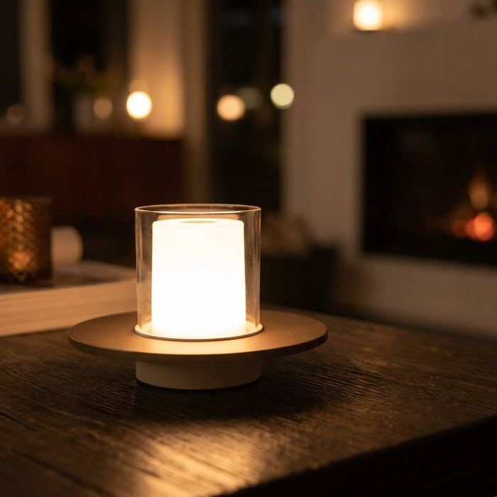 Lampa stołowa bezprzewodowa z bezdotykowym sterowaniem indukcyjnym, nowoczesny design z met 1