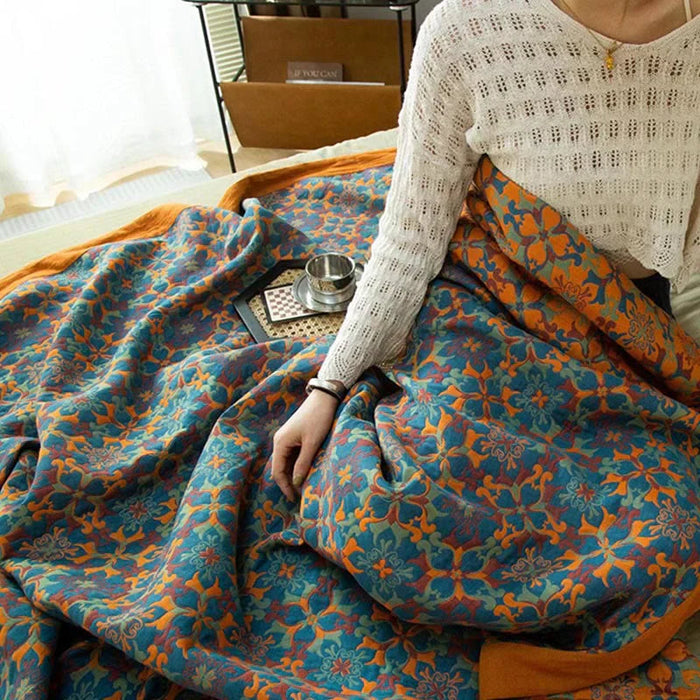 FloralQuilt – bawełniana kołdra z kwiatowymi motywami – elegancka i wygodna do Twojej sypialni 0