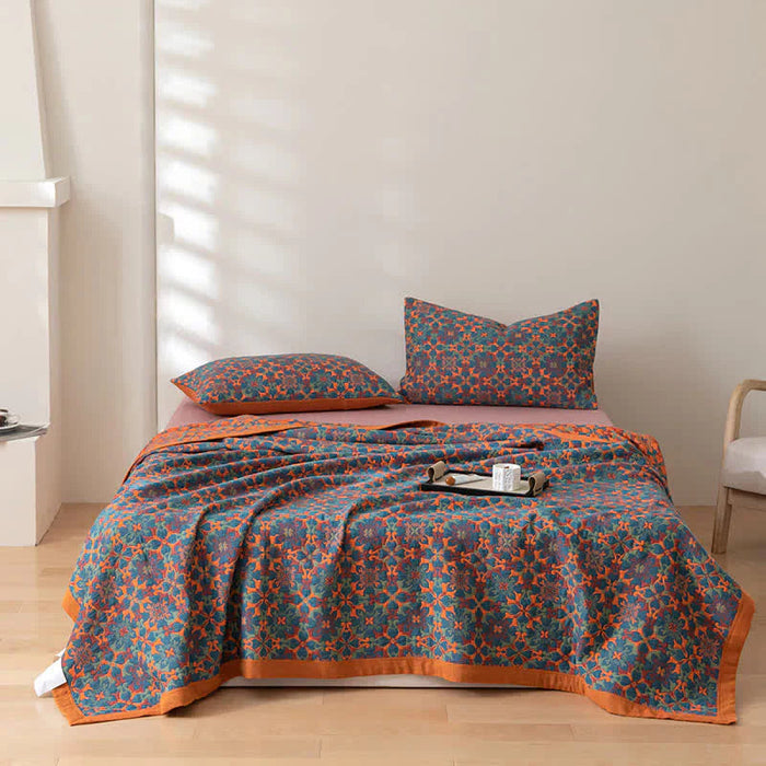 FloralQuilt – bawełniana kołdra z kwiatowymi motywami – elegancka i wygodna do Twojej sypialni 6